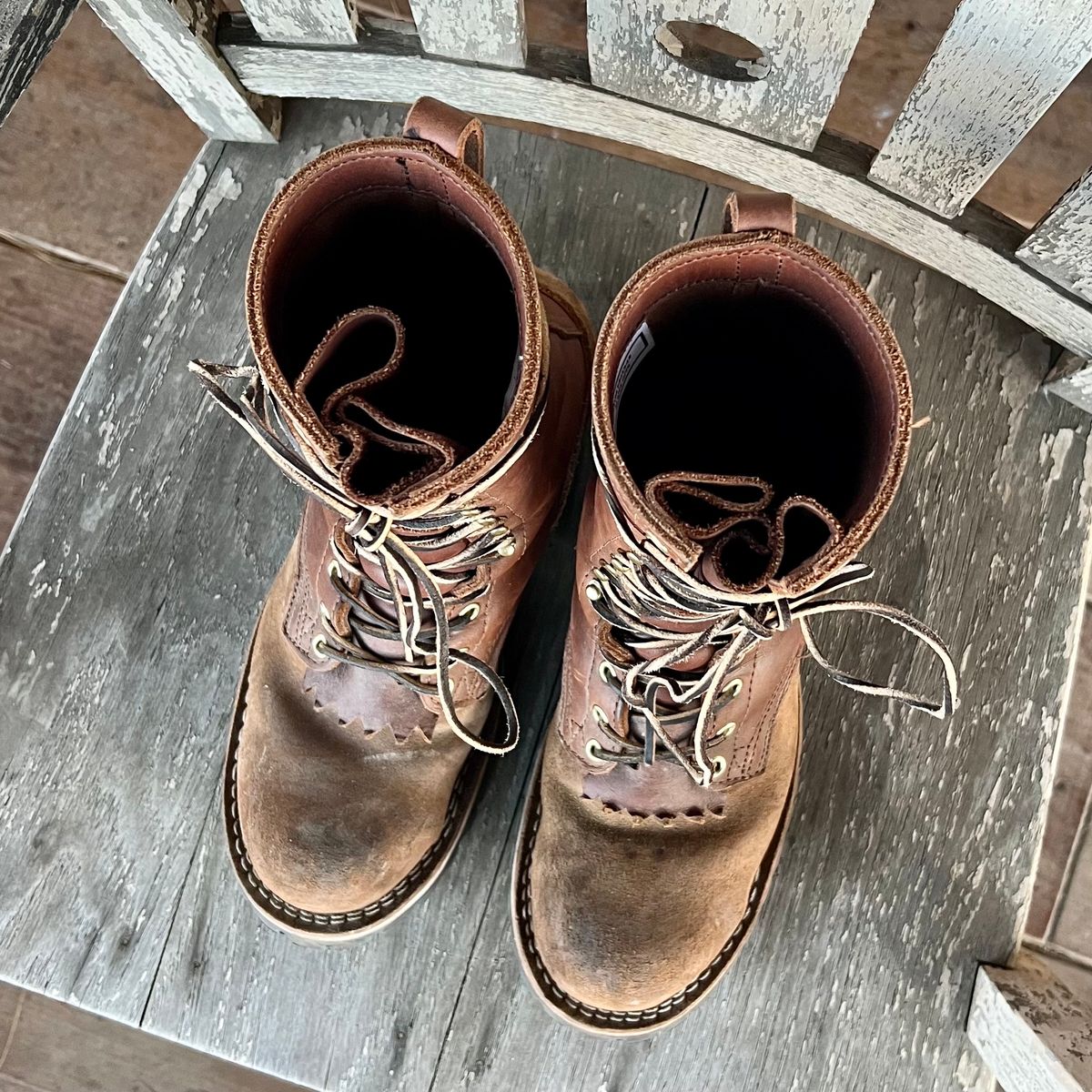 Photo by RyanAK on November 1, 2023 of the Nicks BuilderPro in Seidel 1964 Brown Roughout.