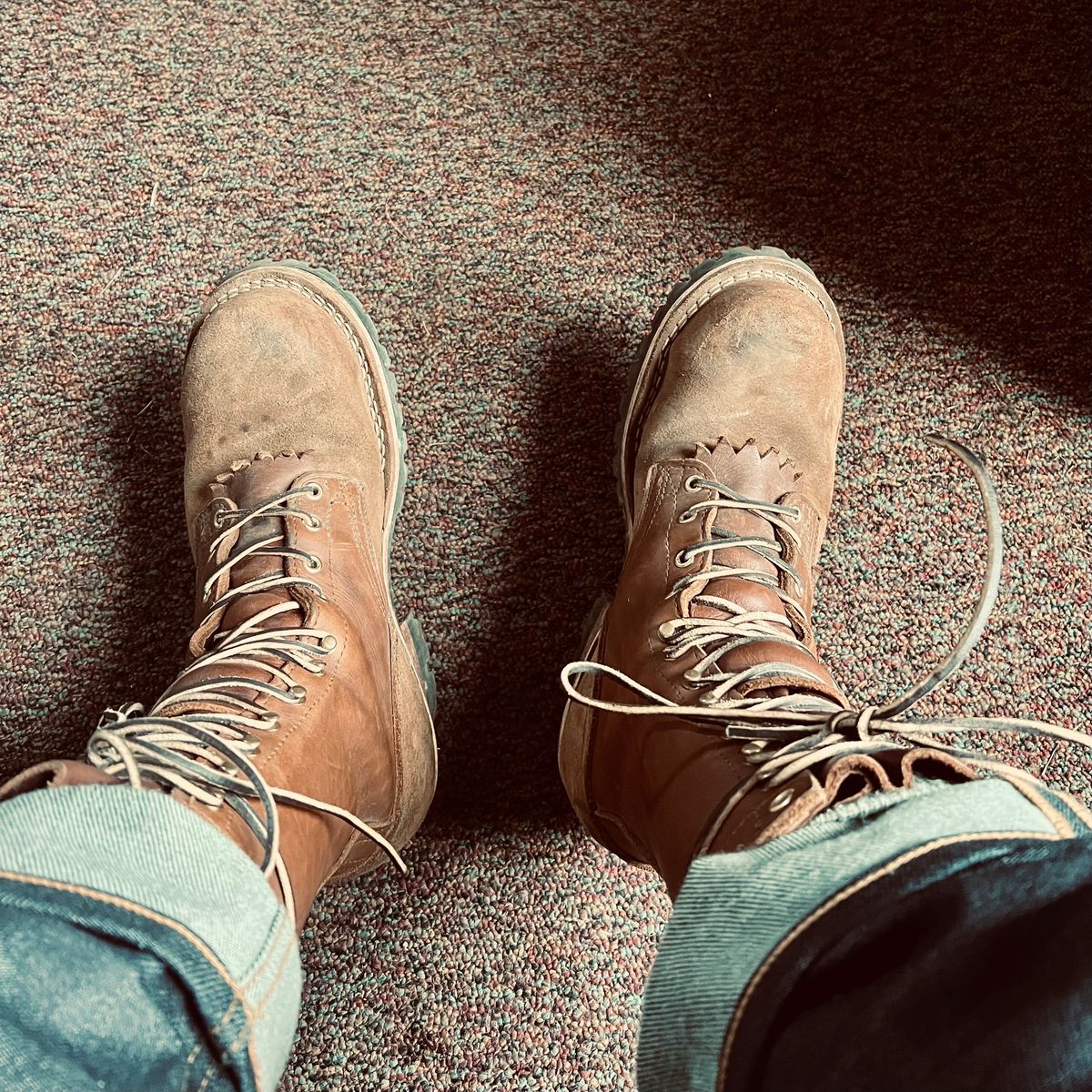 Photo by RyanAK on November 3, 2023 of the Nicks BuilderPro in Seidel 1964 Brown Roughout.