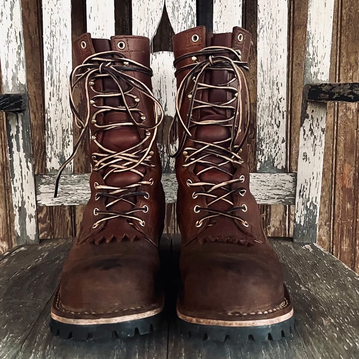 Photo by RyanAK on December 1, 2023 of the Nicks BuilderPro in Seidel 1964 Brown Roughout.