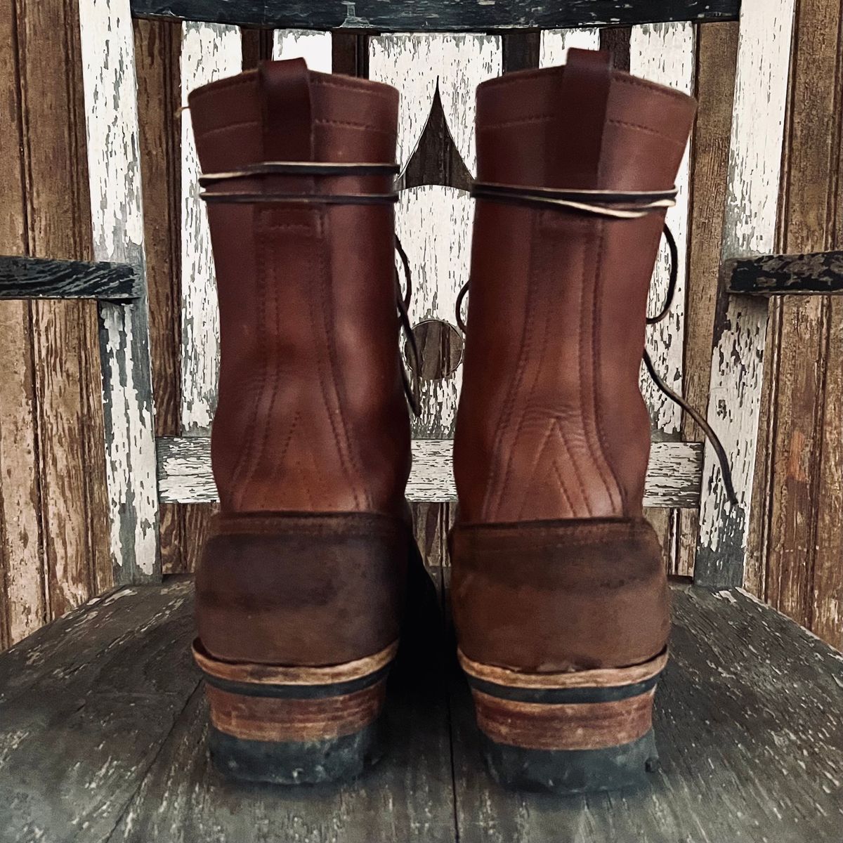 Photo by RyanAK on December 1, 2023 of the Nicks BuilderPro in Seidel 1964 Brown Roughout.