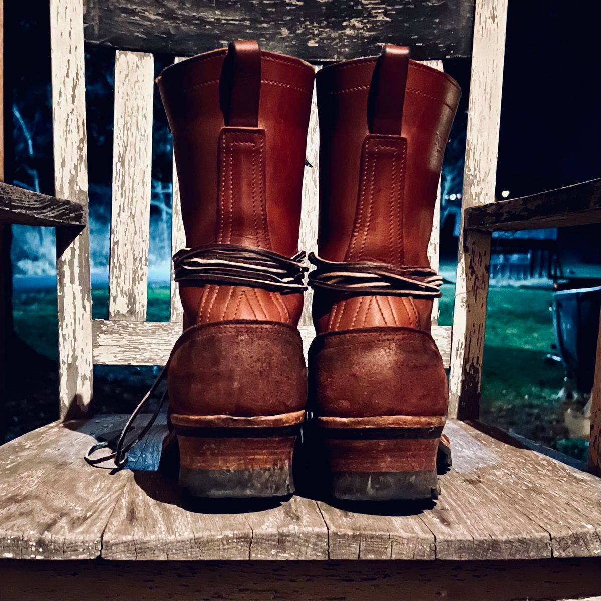 Photo by RyanAK on January 5, 2024 of the Nicks BuilderPro in Seidel 1964 Brown Roughout.