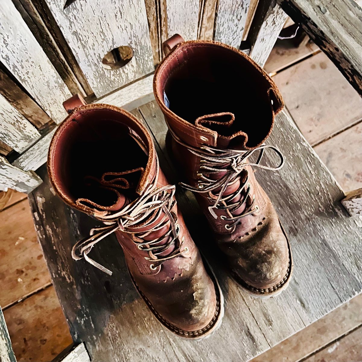 Photo by RyanAK on February 5, 2024 of the Nicks BuilderPro in Seidel 1964 Brown Roughout.