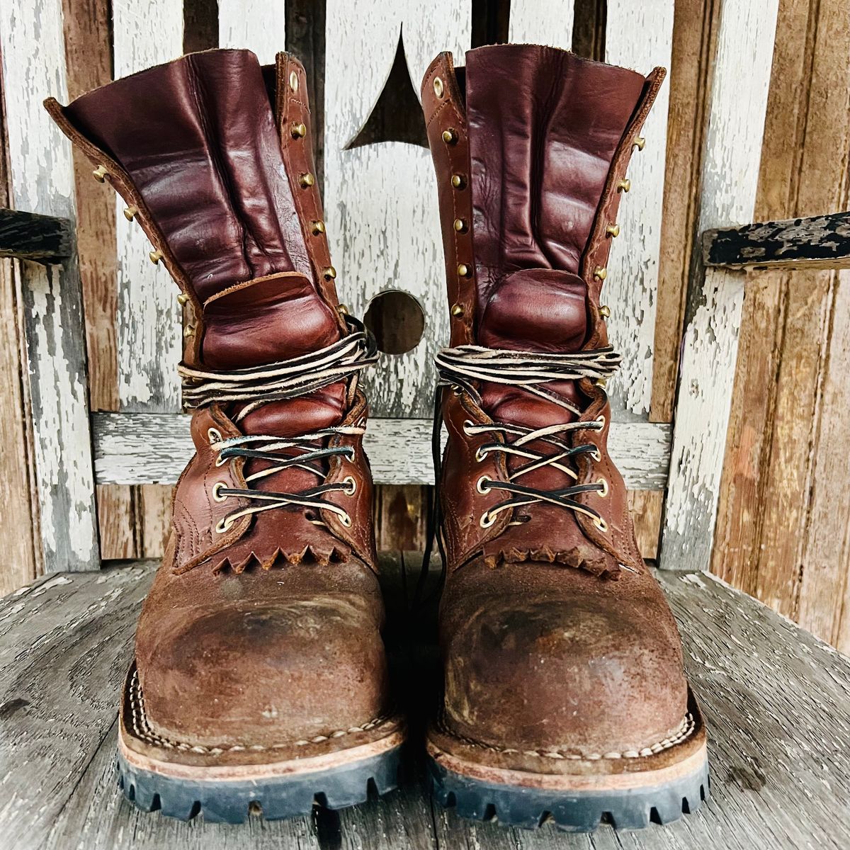 Photo by RyanAK on March 5, 2024 of the Nicks BuilderPro in Seidel 1964 Brown Roughout.