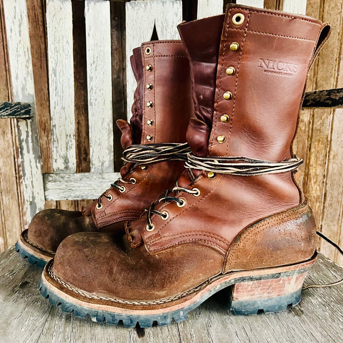 Photo by RyanAK on March 5, 2024 of the Nicks BuilderPro in Seidel 1964 Brown Roughout.
