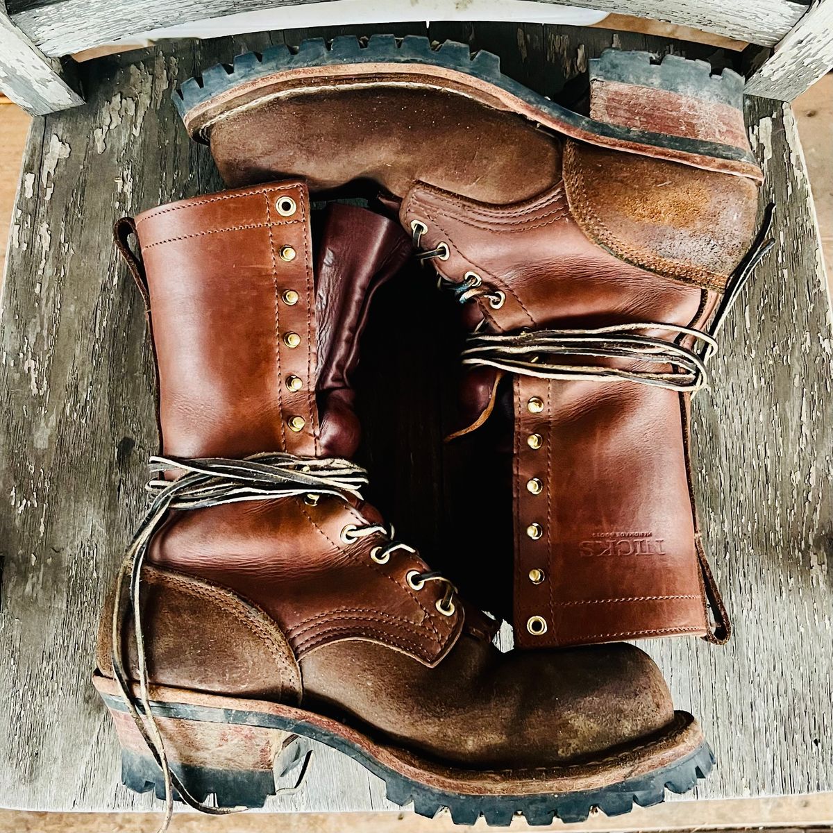 Photo by RyanAK on March 5, 2024 of the Nicks BuilderPro in Seidel 1964 Brown Roughout.