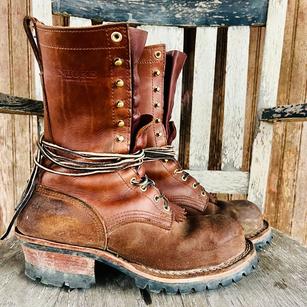 Photo by RyanAK on March 5, 2024 of the Nicks BuilderPro in Seidel 1964 Brown Roughout.