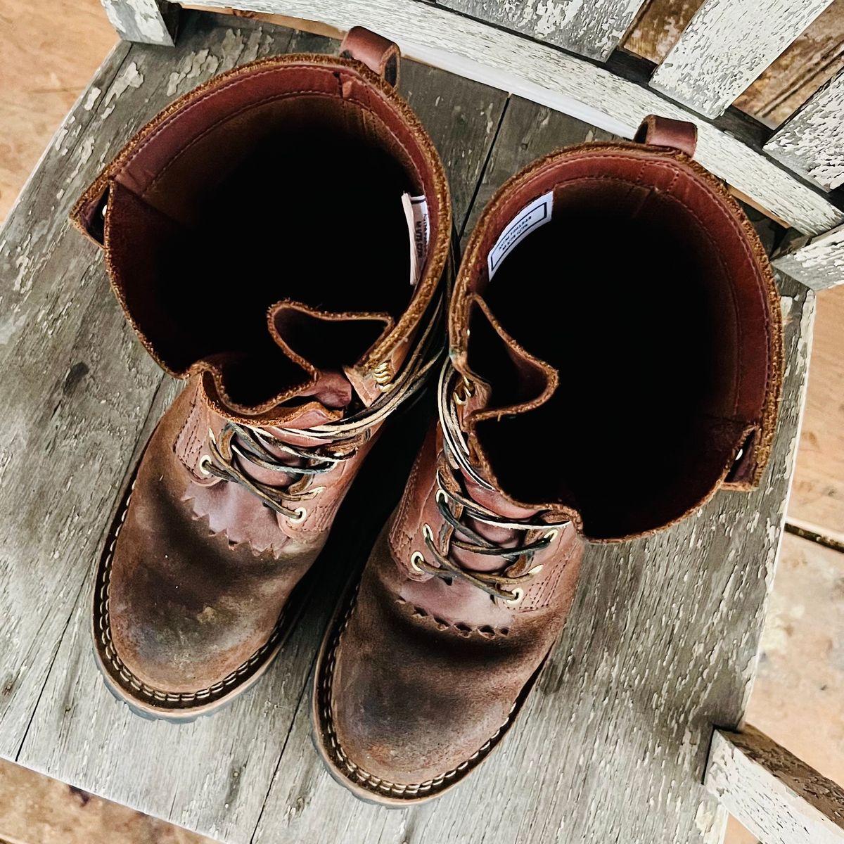 Photo by RyanAK on March 5, 2024 of the Nicks BuilderPro in Seidel 1964 Brown Roughout.