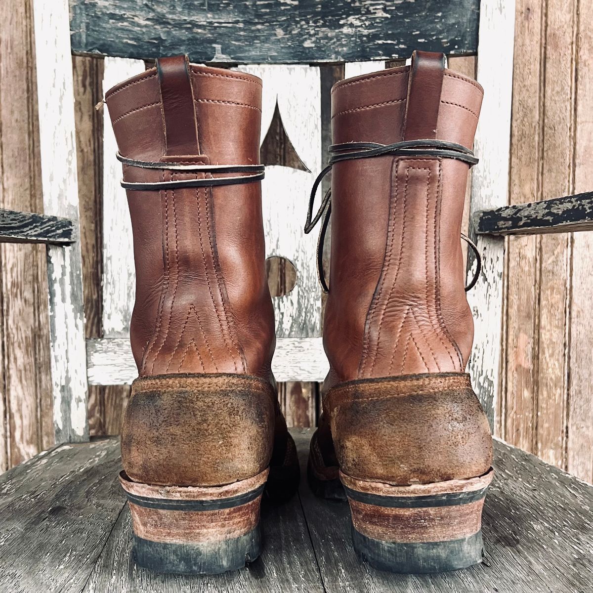 Photo by RyanAK on April 5, 2024 of the Nicks BuilderPro in Seidel 1964 Brown Roughout.