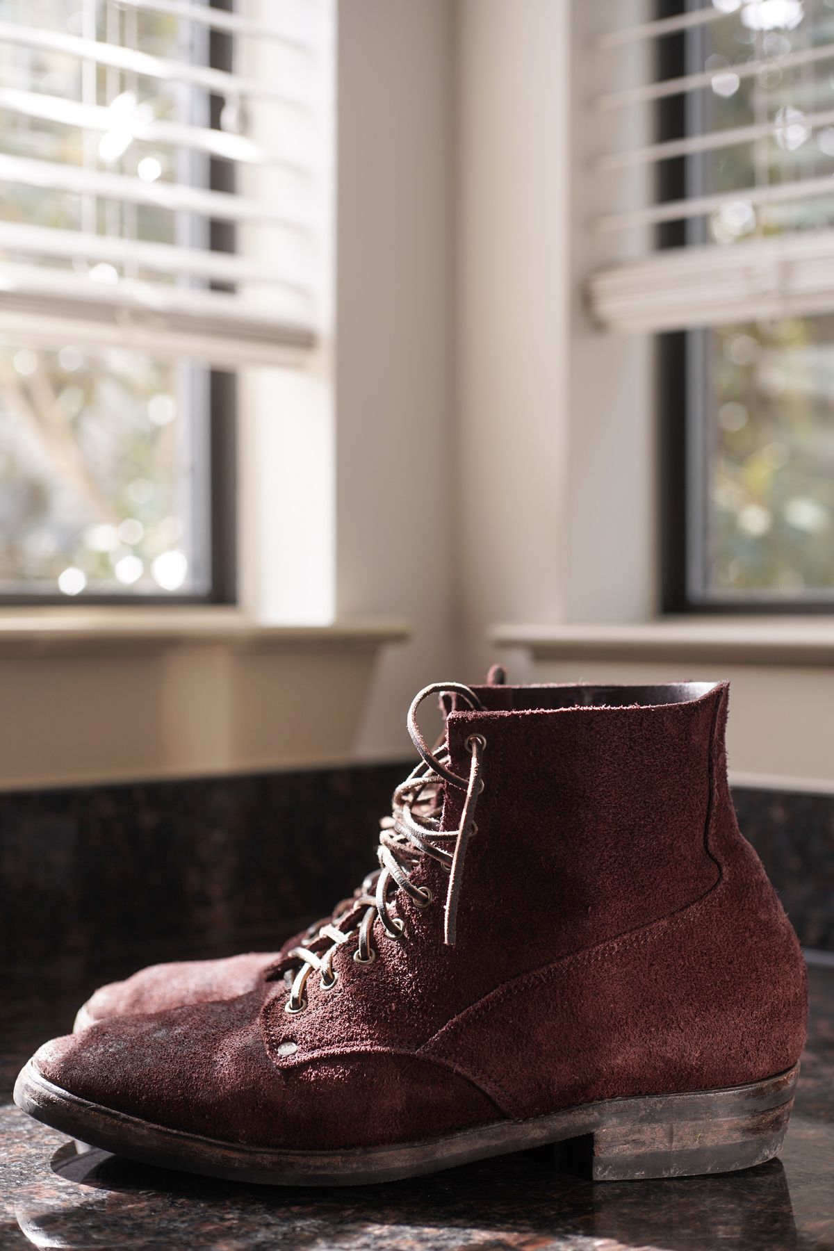 Photo by boootlicker on December 3, 2023 of the NF Bootmaker Fritz Boot in J&FJ Baker Australian Nut Panel Hide Roughout.