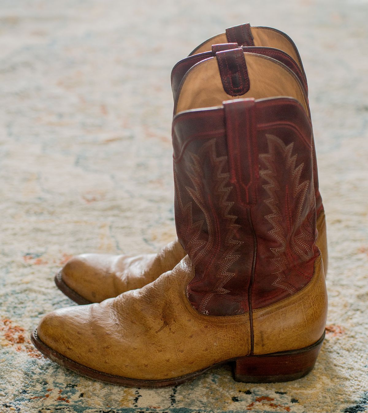 Photo by boootlicker on November 4, 2025 of the Tecovas The Weston in Smooth Ostrich.