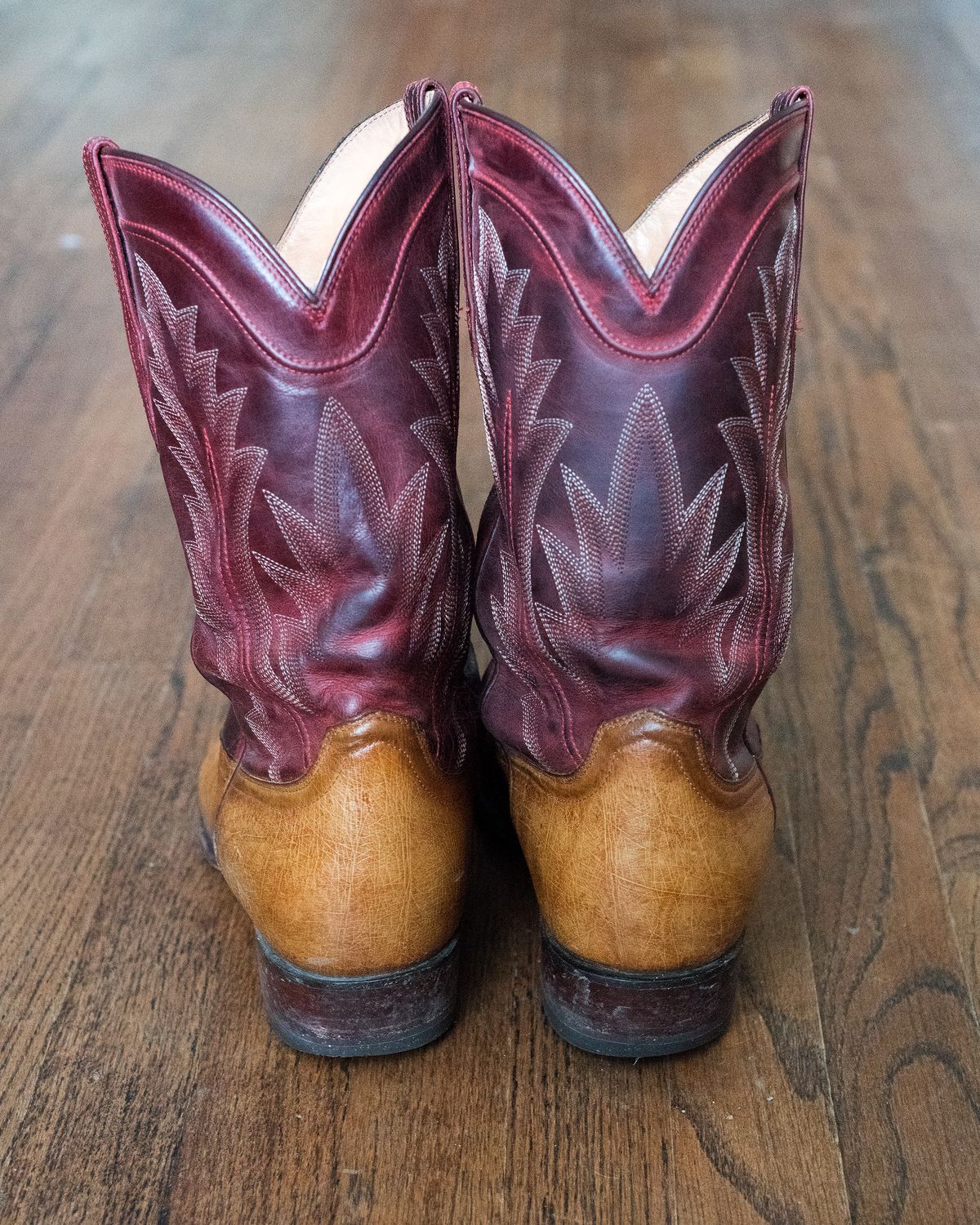 Photo by boootlicker on December 4, 2025 of the Tecovas The Weston in Smooth Ostrich.