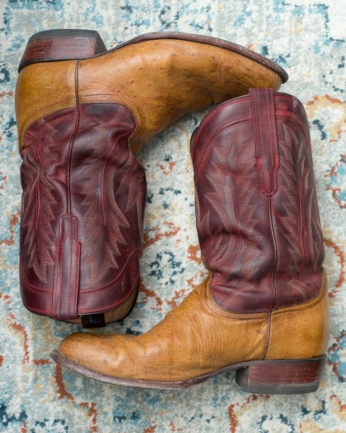 Photo by boootlicker on January 6, 2026 of the Tecovas The Weston in Smooth Ostrich.