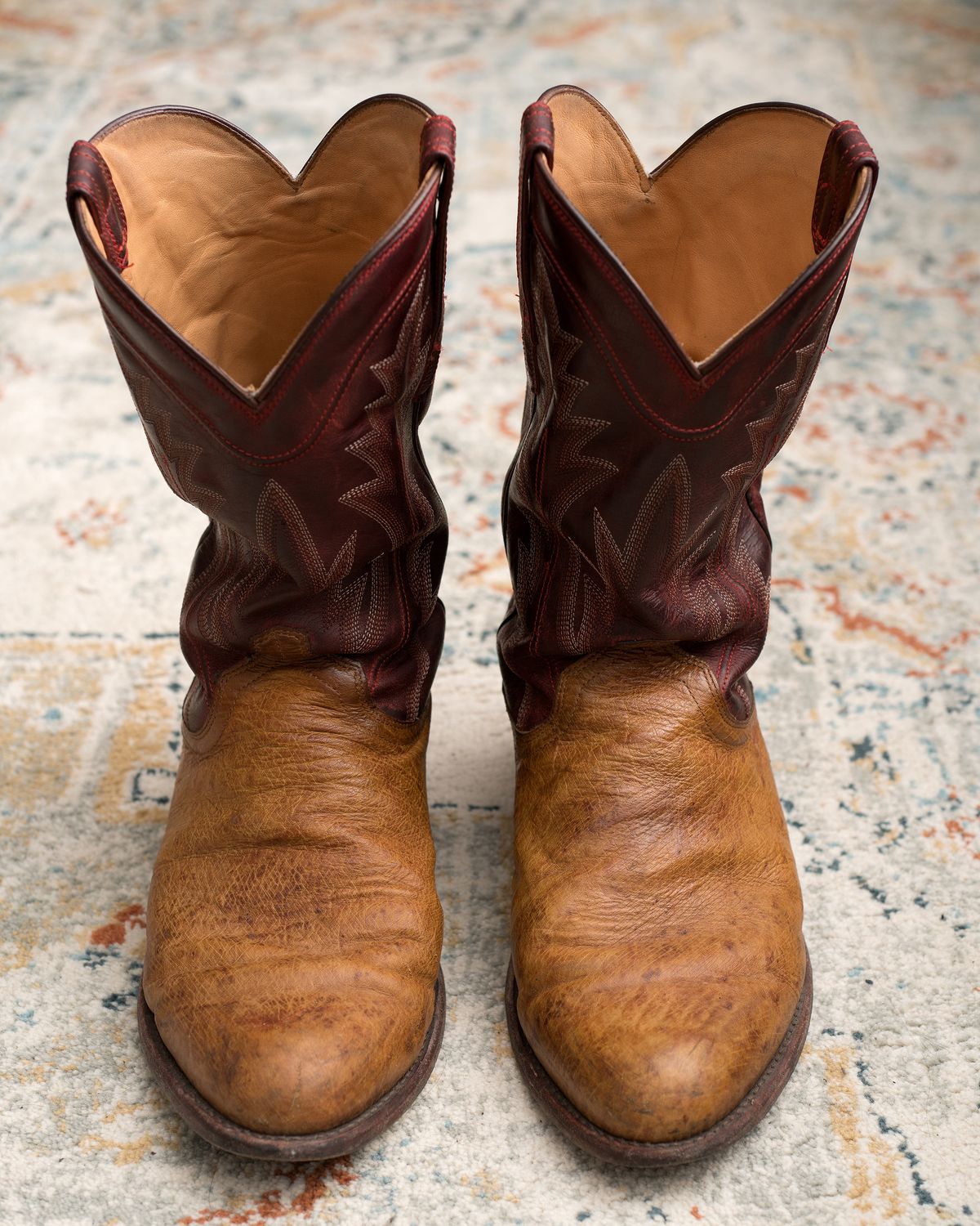 Photo by boootlicker on March 6, 2026 of the Tecovas The Weston in Smooth Ostrich.