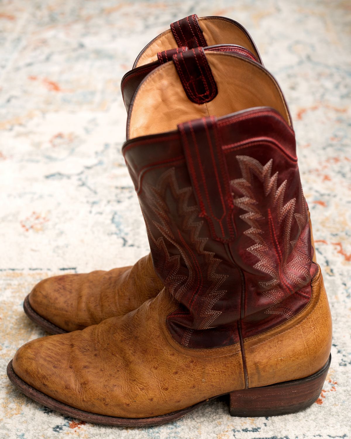 Photo by boootlicker on March 6, 2026 of the Tecovas The Weston in Smooth Ostrich.