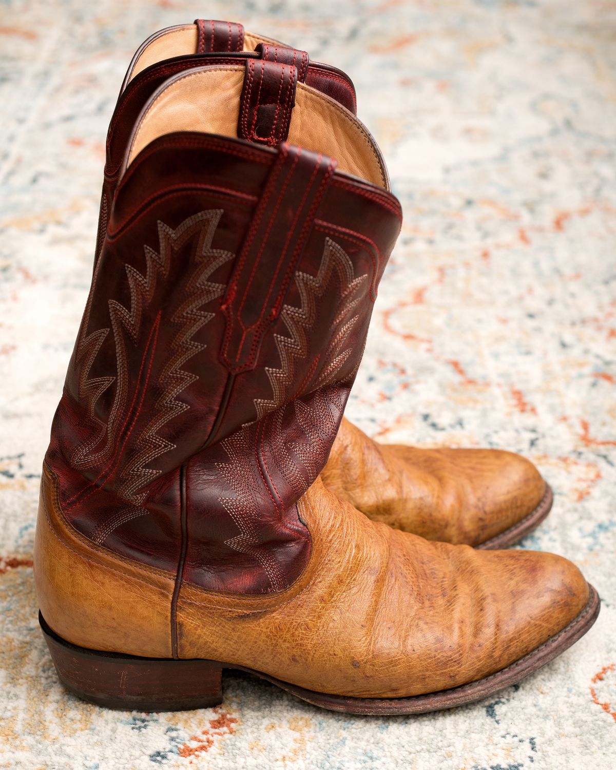 Photo by boootlicker on March 6, 2026 of the Tecovas The Weston in Smooth Ostrich.