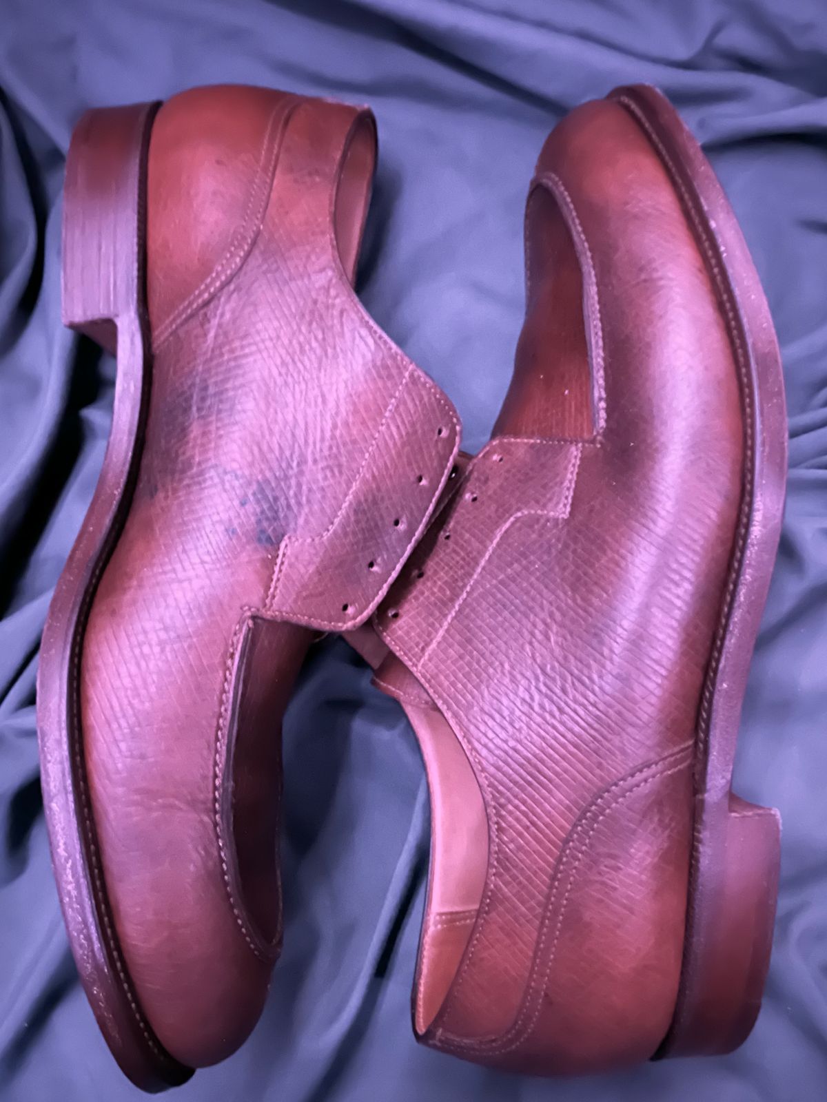 Photo by boootlicker on November 10, 2022 of the Crockett & Jones x New & Lingwood Split Toe Derby in 1786 Russian Reindeer Hide.