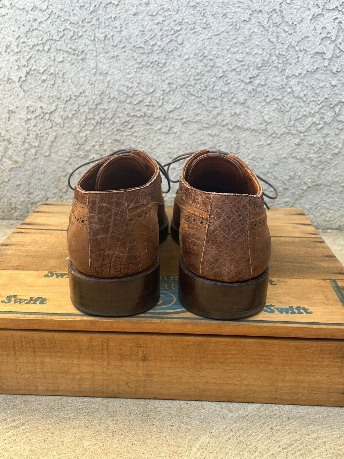Photo by selvedge_and_welted on October 5, 2025 of the Arno Custom Model in C.F. Stead Snuff Waxed Kudu & Hippo.