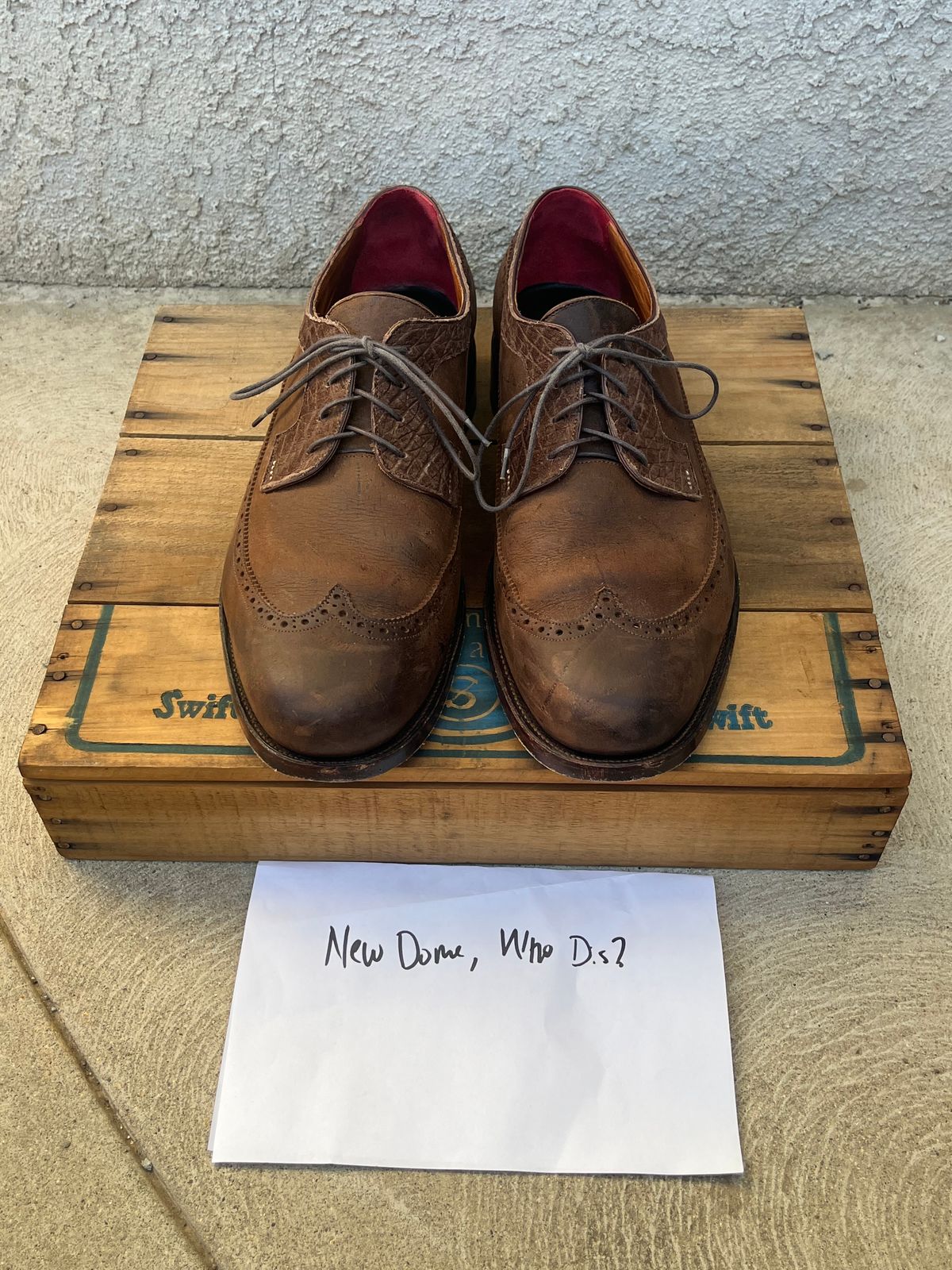 Photo by selvedge_and_welted on October 5, 2025 of the Arno Custom Model in C.F. Stead Snuff Waxed Kudu & Hippo.