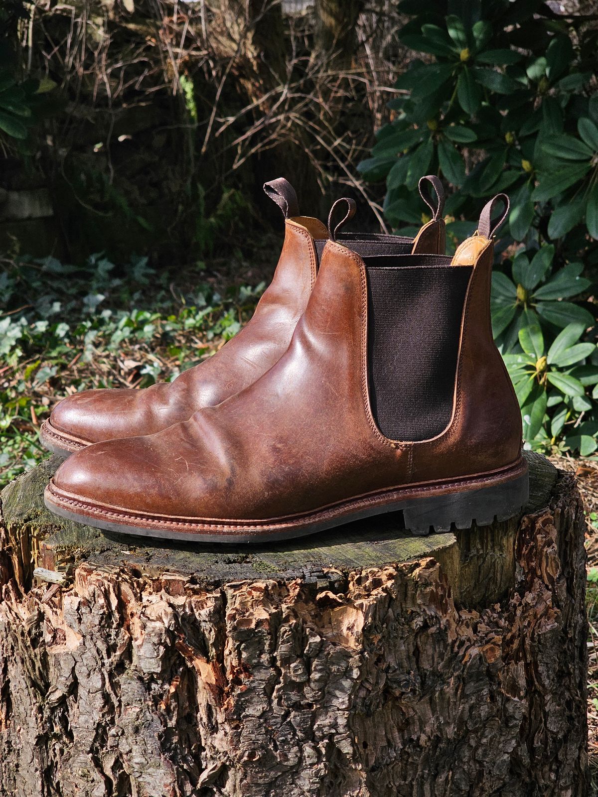 Photo by crunchyonion on March 5, 2024 of the Meermin Chelsea Boot in Tobacco Waxy Shell Cordovan.