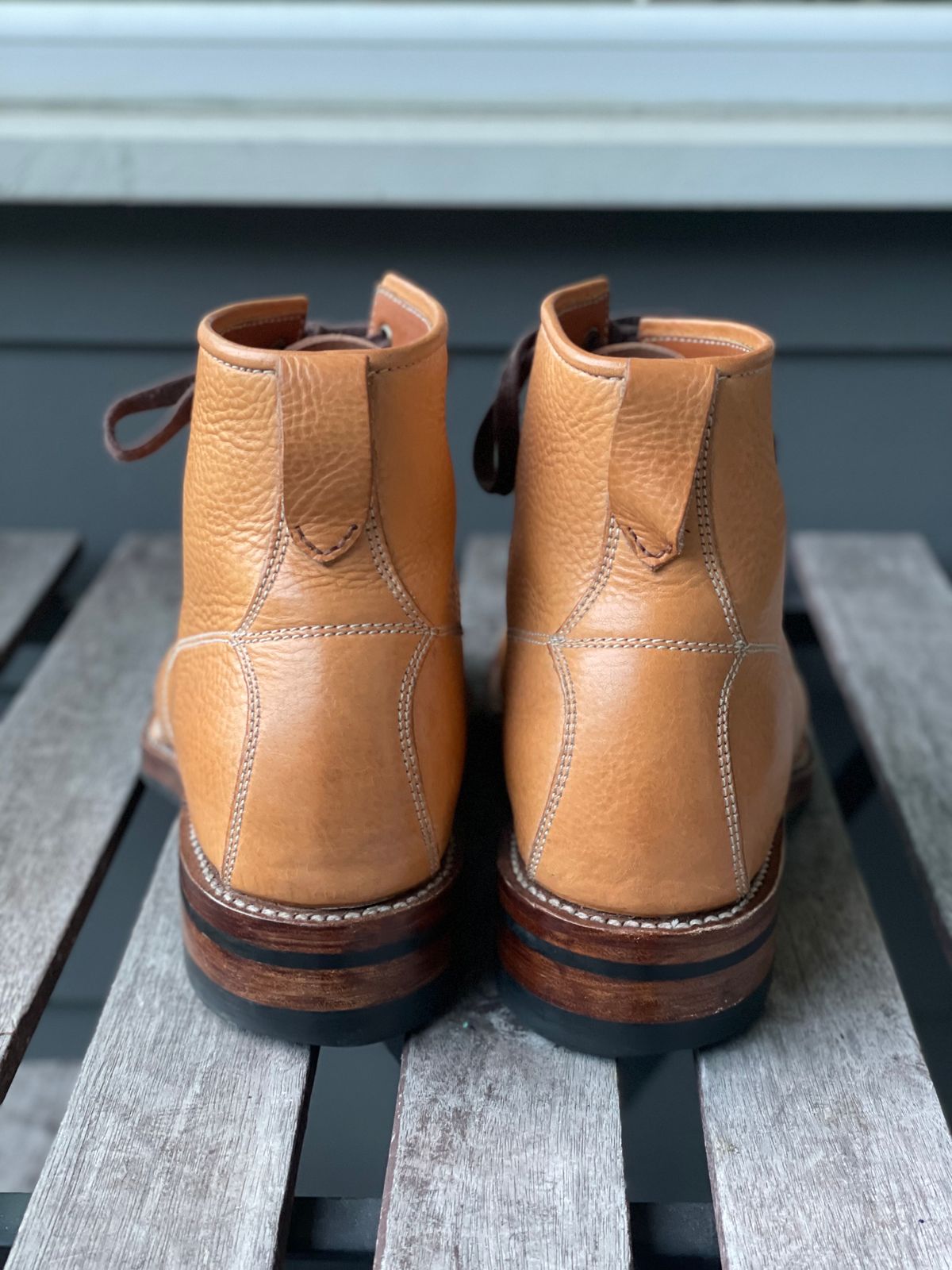 Photo by weltedware on November 2, 2022 of the Midas Spalla Derby Boot in La Bretagna Natural Ghost.