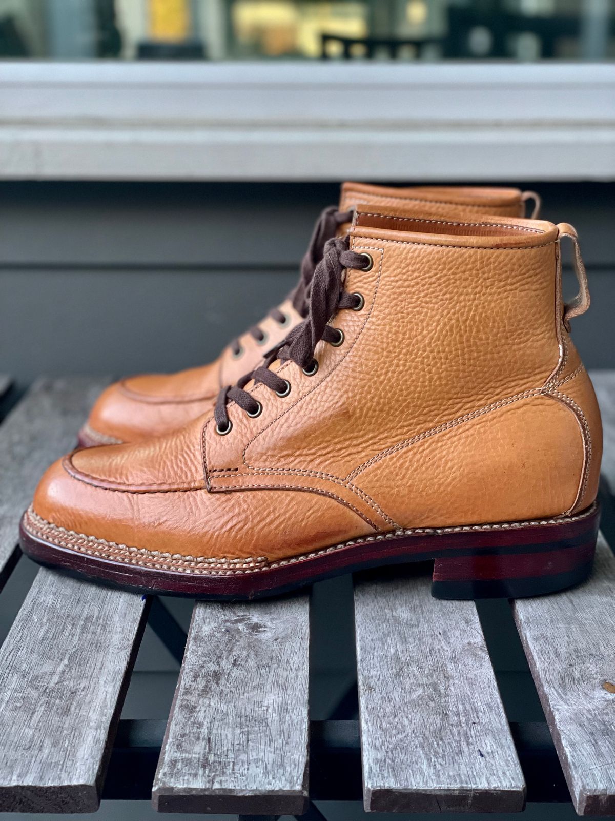 Photo by weltedware on January 3, 2023 of the Midas Spalla Derby Boot in La Bretagna Natural Ghost.