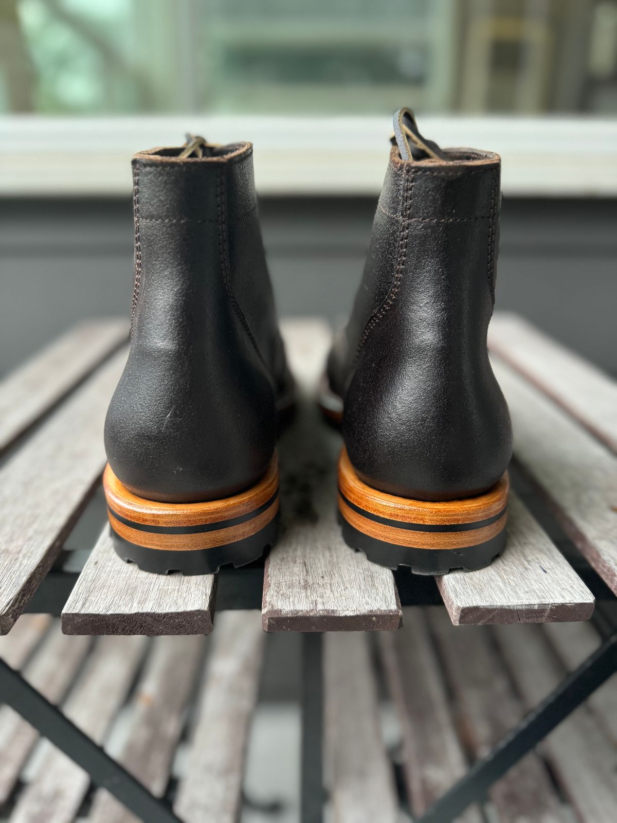 Photo by weltedware on October 2, 2024 of the Parkhurst The Allen in Horween Brown Waxed Flesh.