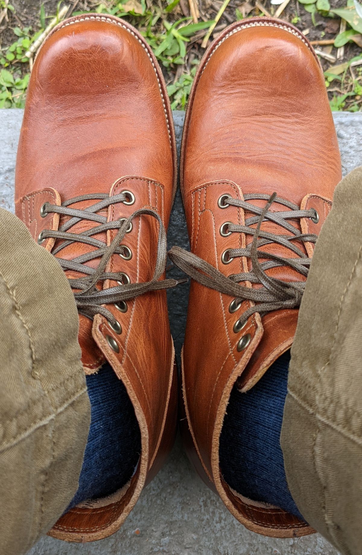 Photo by gonzalezebra on May 23, 2022 of the Viberg Service Boot in Horween English Tan Dublin.