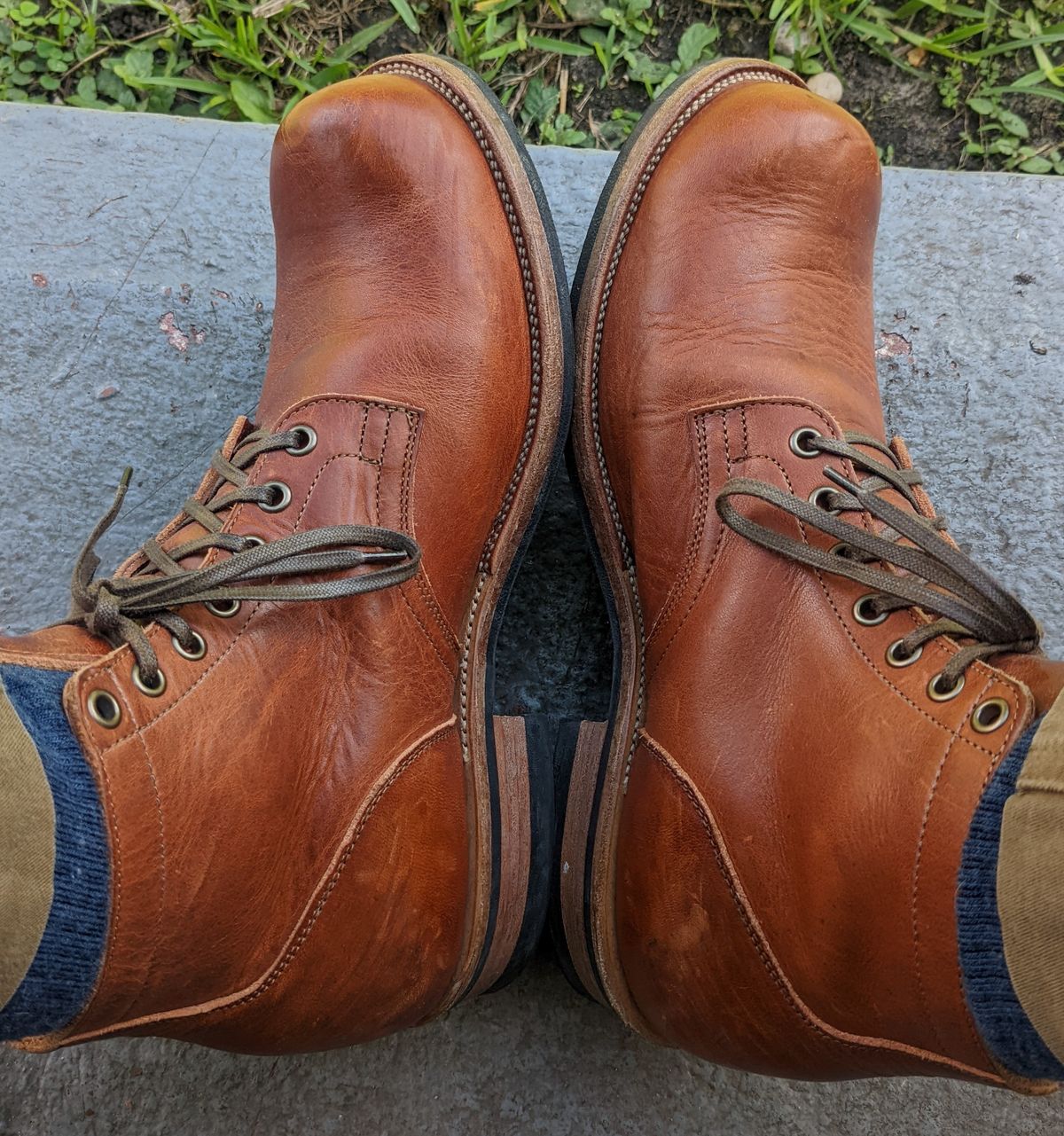 Photo by gonzalezebra on June 13, 2022 of the Viberg Service Boot in Horween English Tan Dublin.