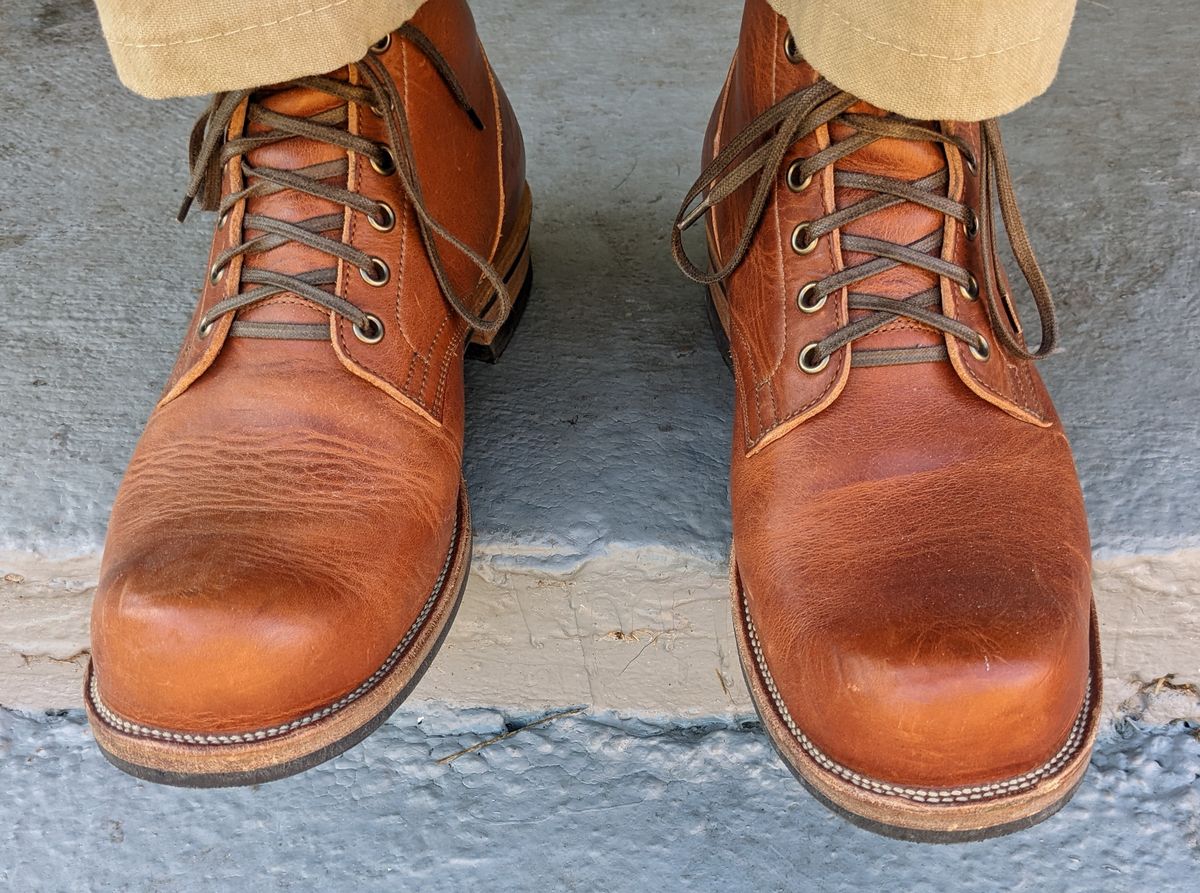 Photo by gonzalezebra on January 21, 2022 of the Viberg Service Boot in Horween English Tan Dublin.