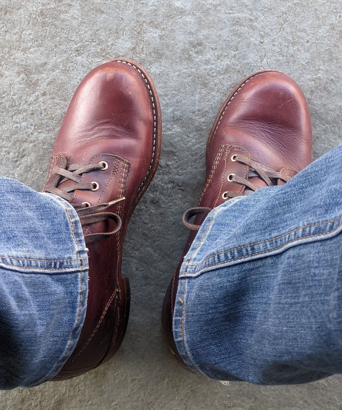 Photo by gonzalezebra on February 7, 2022 of the Wolverine 1000 Mile Plain-Toe Boot in Unknown Material.