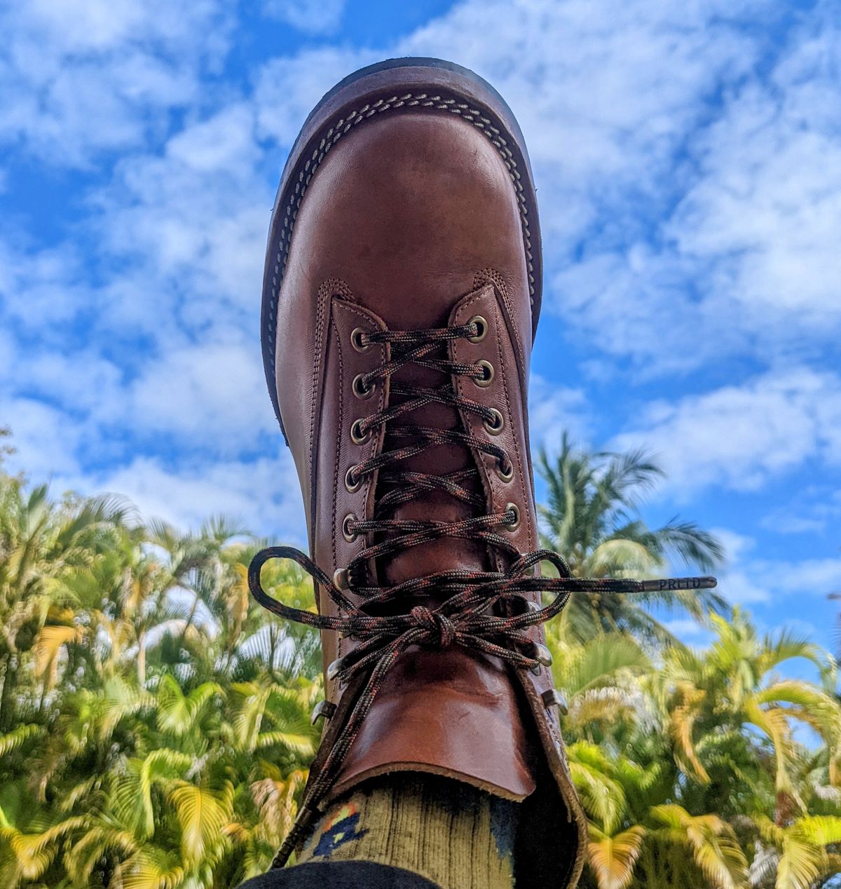 Photo by gonzalezebra on February 28, 2022 of the Onderhoud LCV01 Lineman Boot in Wickett & Craig Buck Brown Traditional Harness.