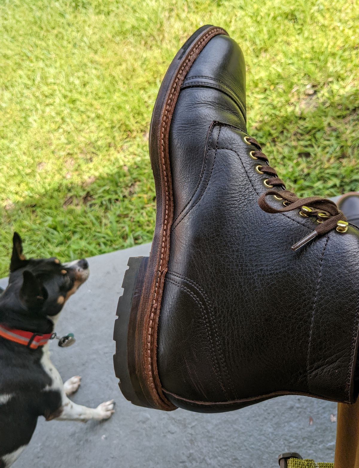 Photo by gonzalezebra on July 22, 2022 of the Alden in Horween Arabica Lux Calfskin.