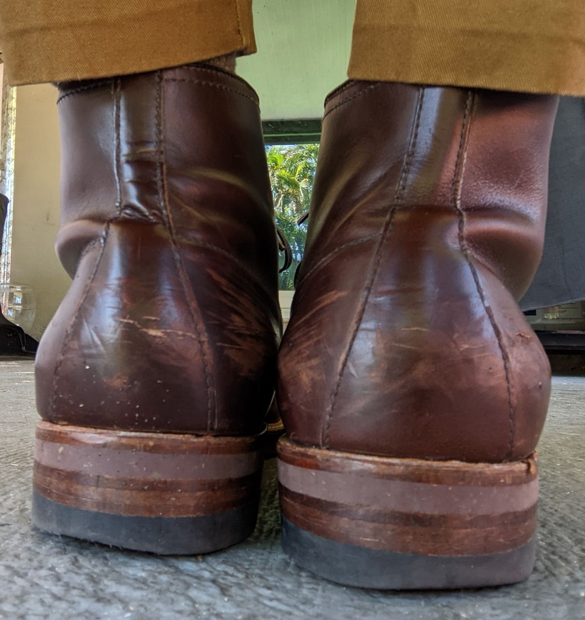 Photo by gonzalezebra on June 1, 2022 of the Alden Indy Boot in Horween Brown Chromexcel.