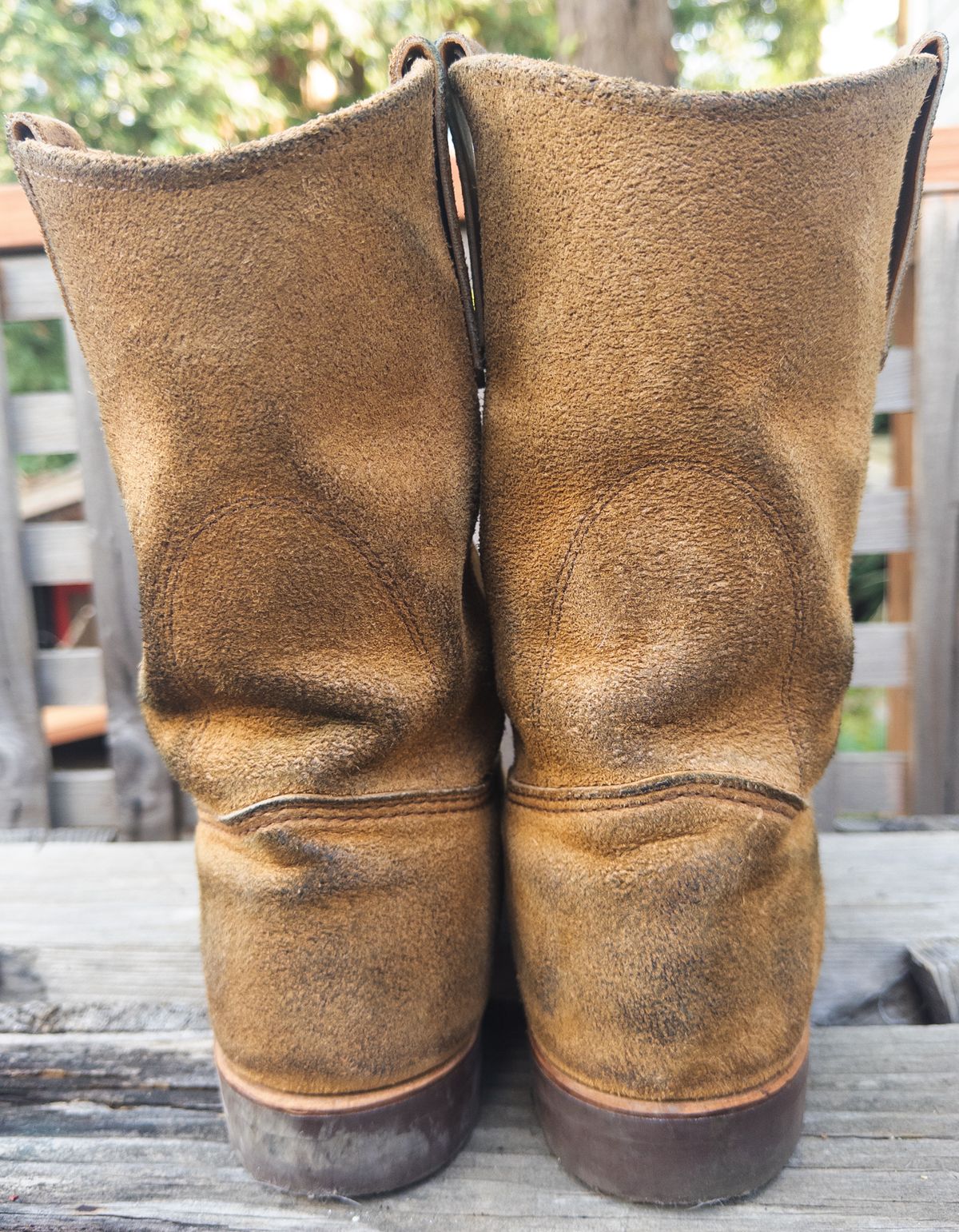 Photo by amaru_and_crow on December 1, 2025 of the Red Wing Pecos in S.B. Foot Hawthorne Muleskinner.