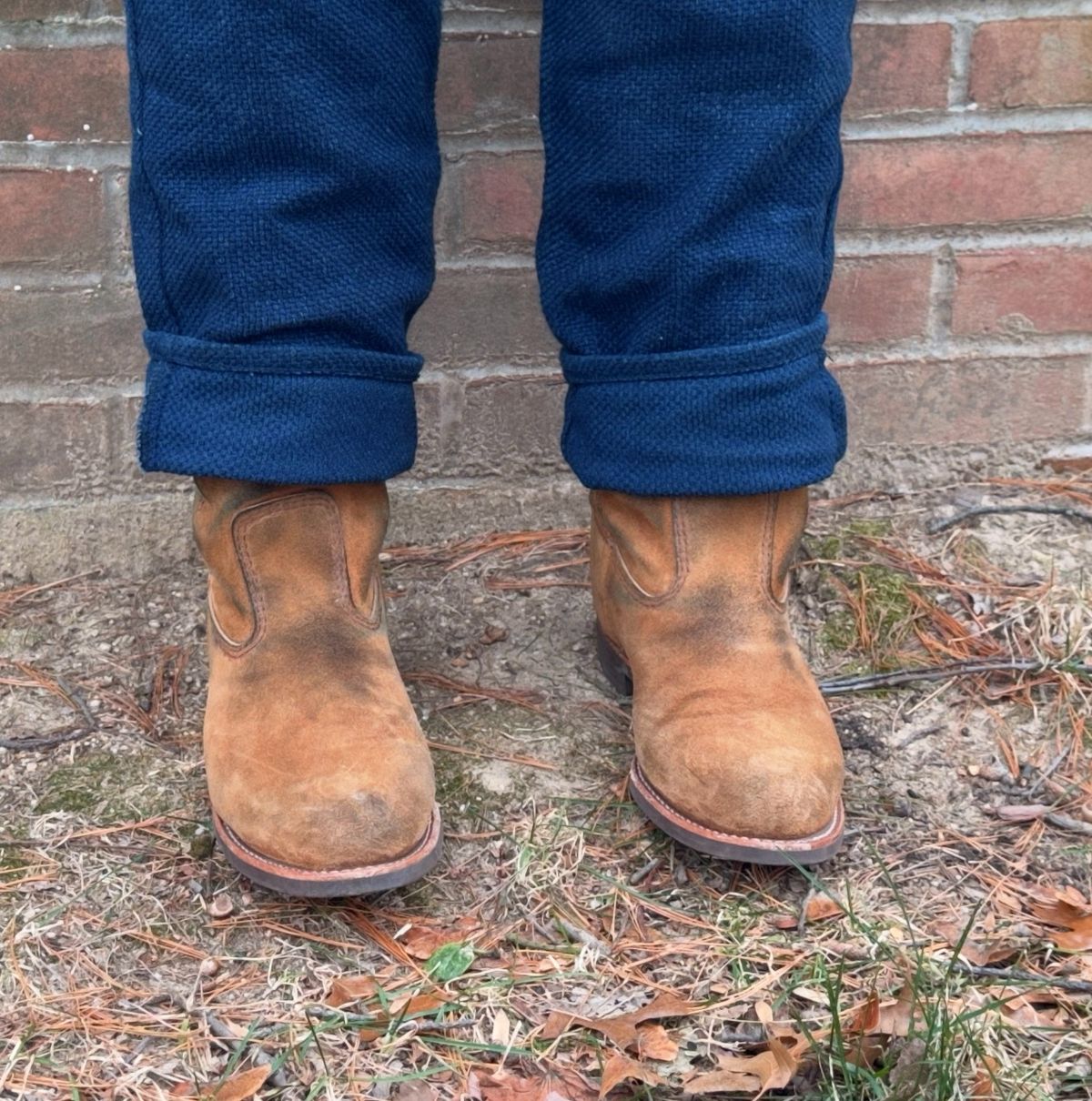 Photo by amaru_and_crow on January 2, 2026 of the Red Wing Pecos in S.B. Foot Hawthorne Muleskinner.