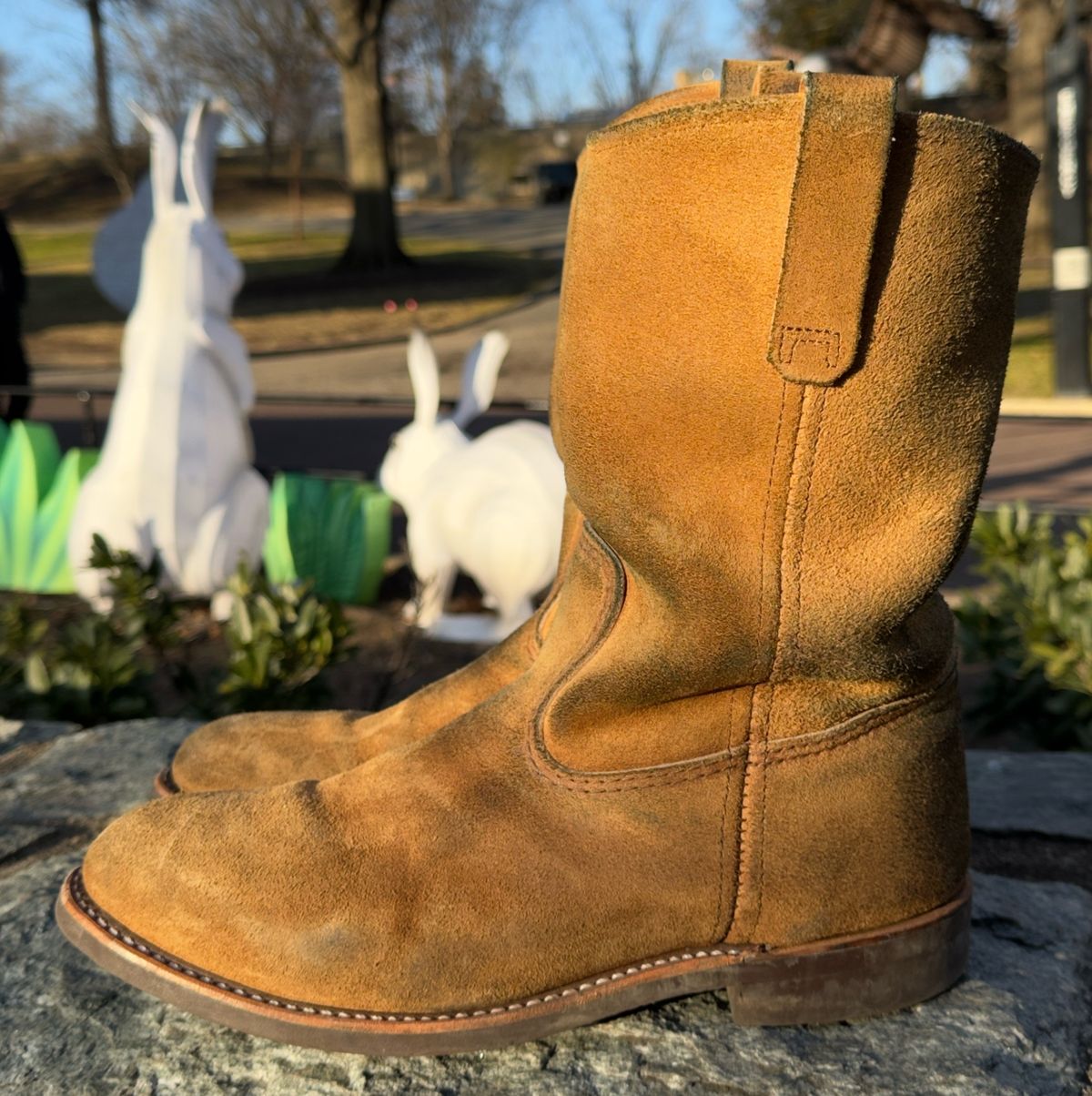 Photo by amaru_and_crow on January 2, 2026 of the Red Wing Pecos in S.B. Foot Hawthorne Muleskinner.