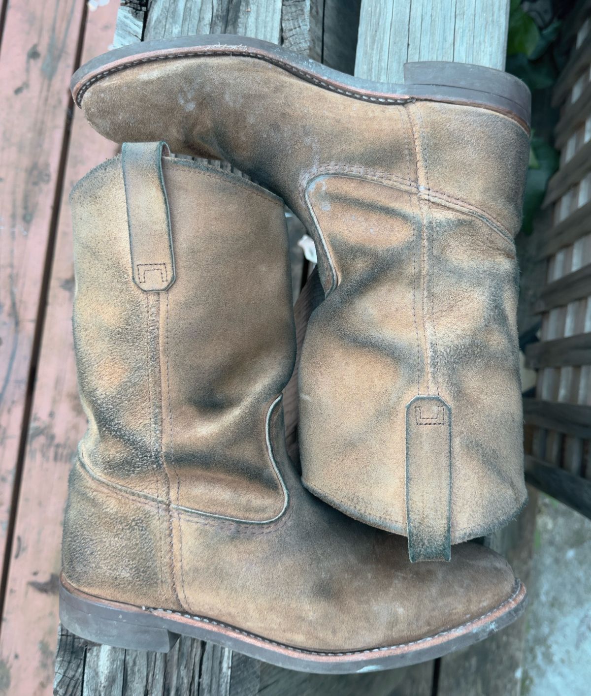 Photo by amaru_and_crow on March 3, 2026 of the Red Wing Pecos in S.B. Foot Hawthorne Muleskinner.