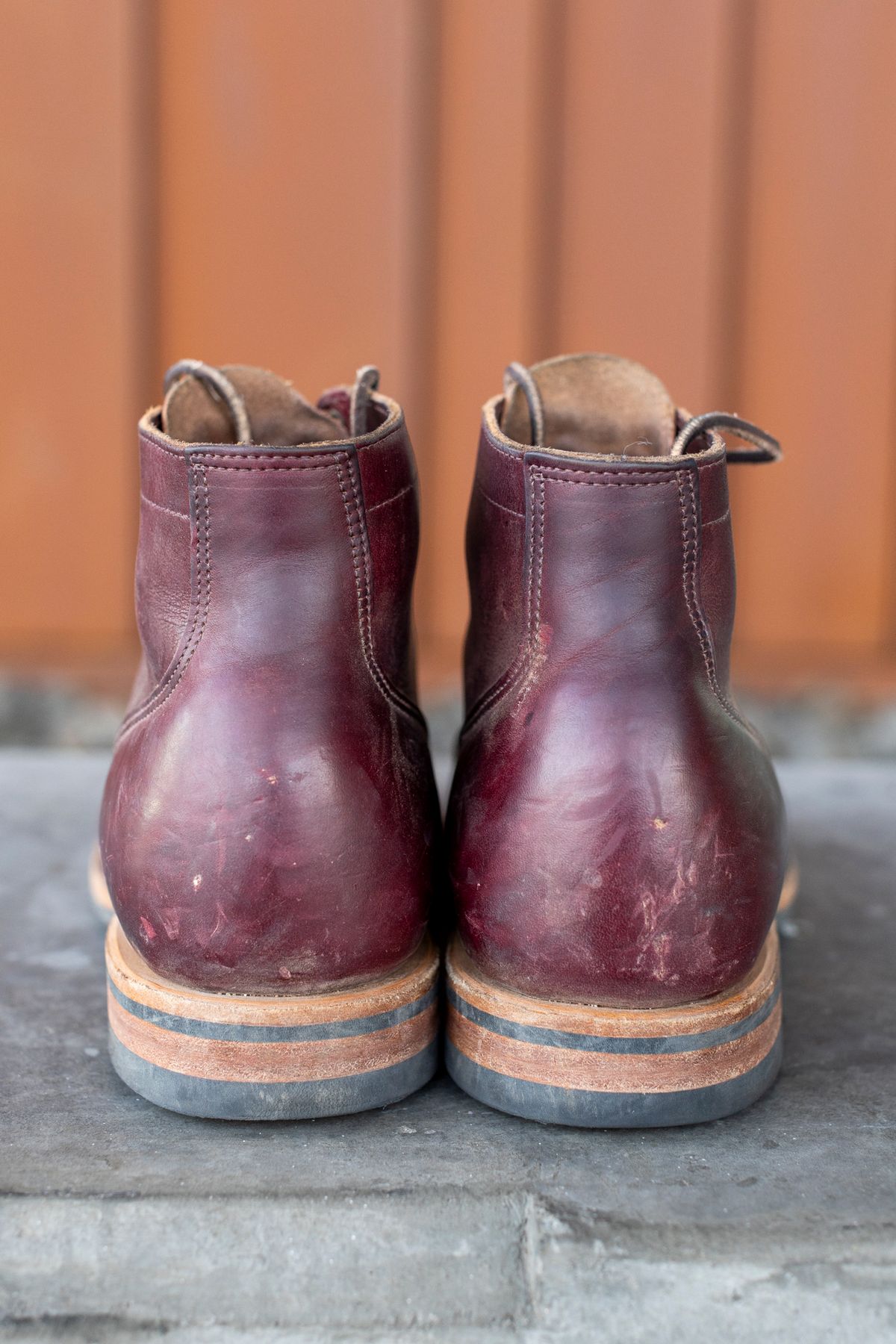 Photo by SBE2002 on December 4, 2023 of the Viberg Service Boot in Horween Color 8 Chromexcel.