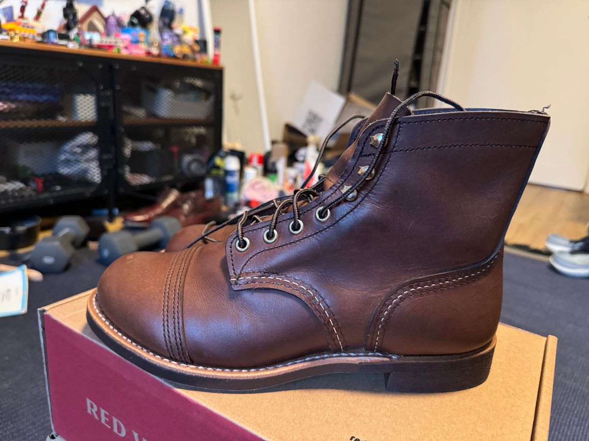 Photo by sunuchand on November 1, 2023 of the Red Wing Iron Ranger in S.B. Foot Amber Harness.