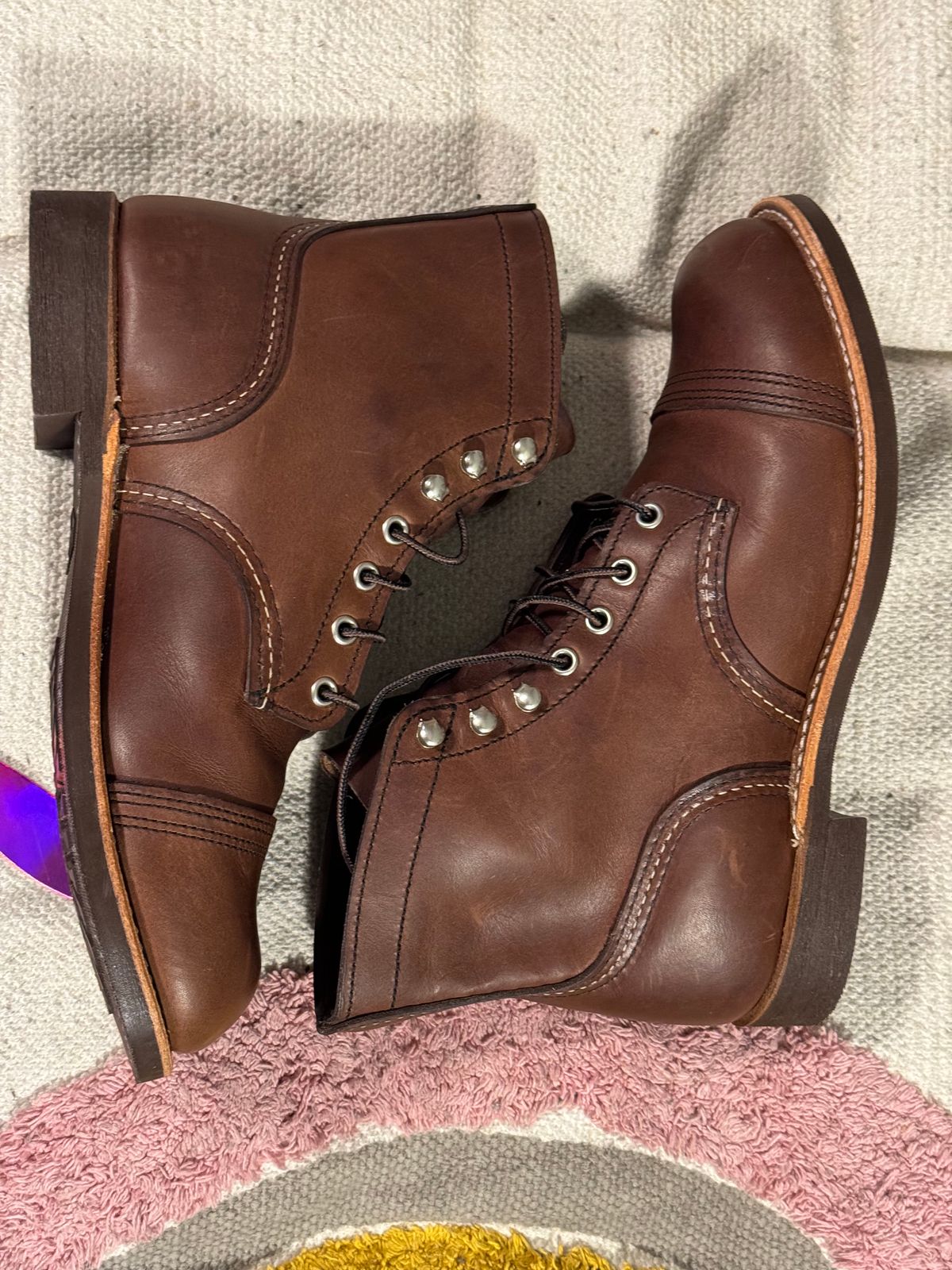 Photo by sunuchand on November 1, 2023 of the Red Wing Iron Ranger in S.B. Foot Amber Harness.