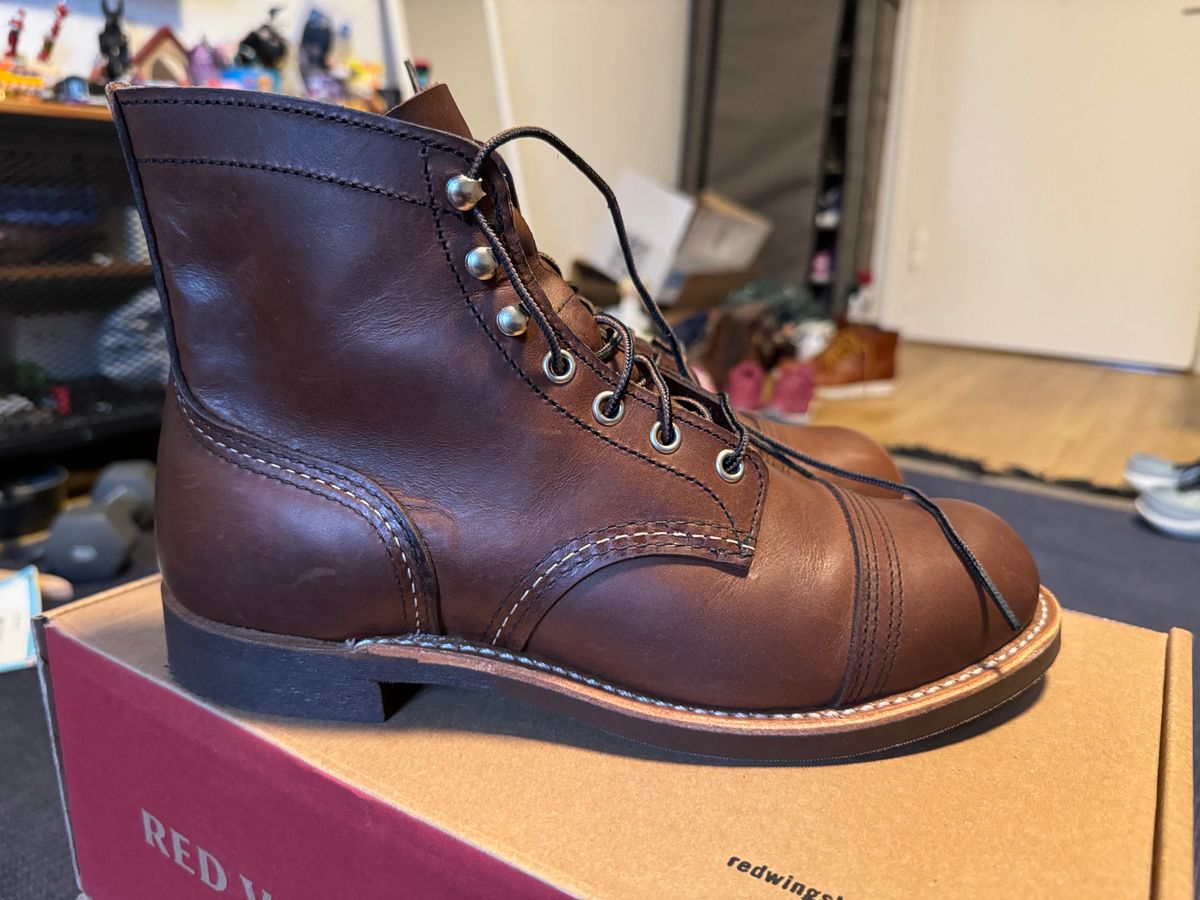Photo by sunuchand on November 1, 2023 of the Red Wing Iron Ranger in S.B. Foot Amber Harness.