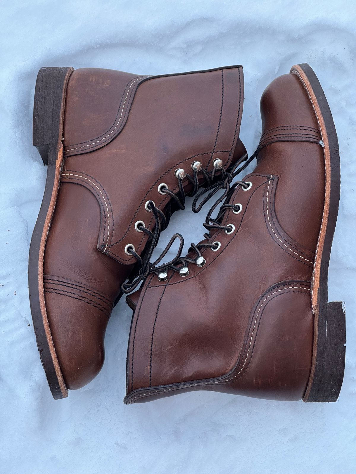 Photo by sunuchand on December 2, 2023 of the Red Wing Iron Ranger in S.B. Foot Amber Harness.