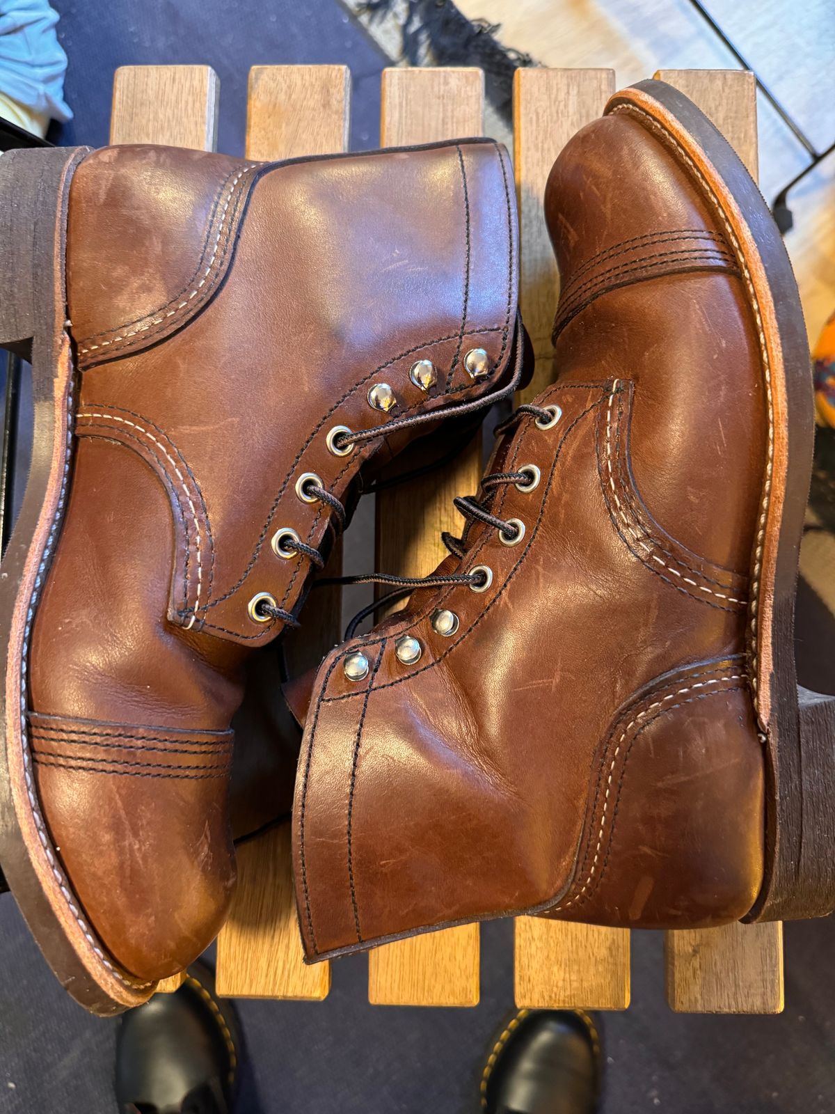 Photo by sunuchand on January 5, 2024 of the Red Wing Iron Ranger in S.B. Foot Amber Harness.