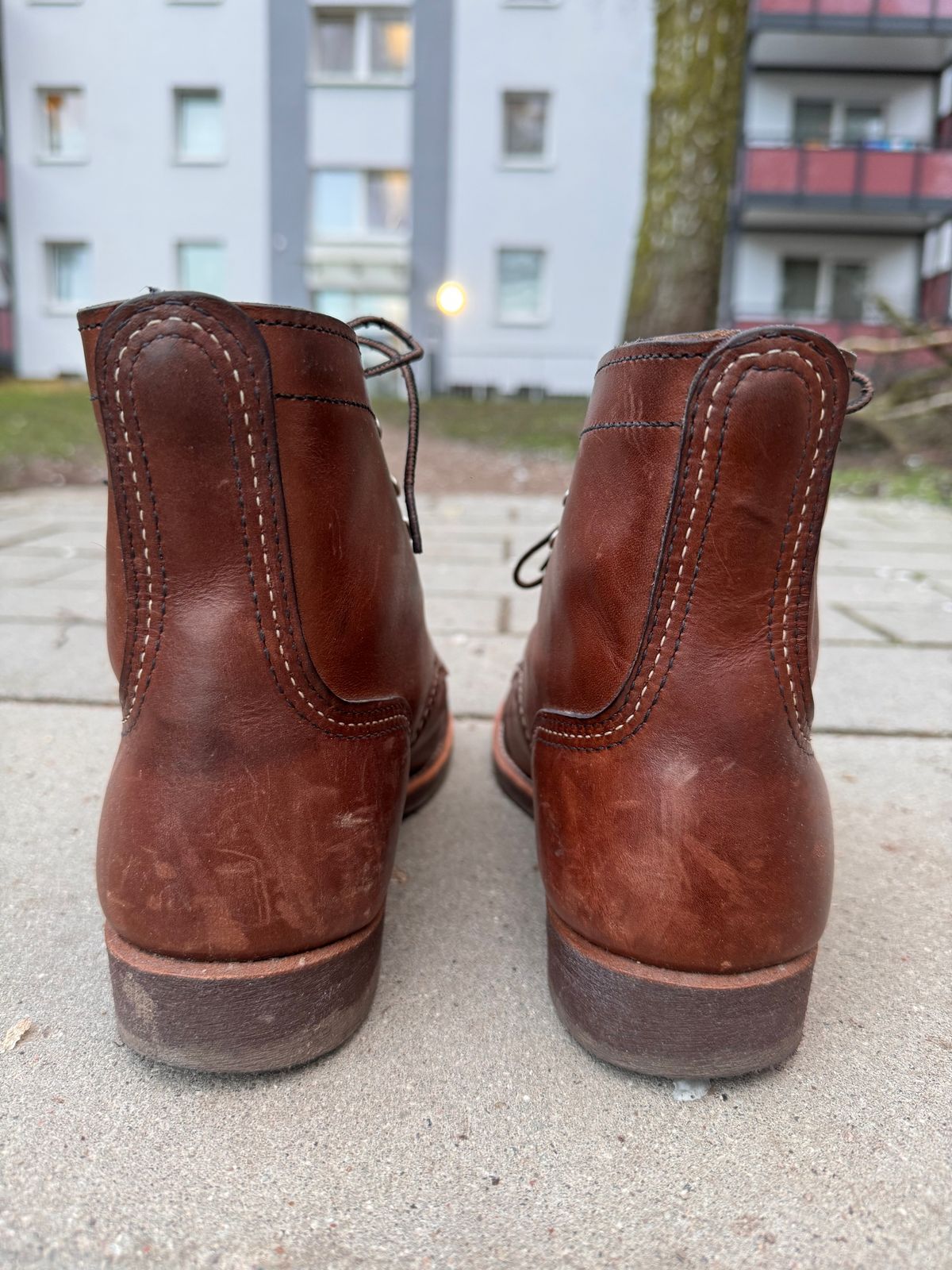 Photo by sunuchand on April 4, 2024 of the Red Wing Iron Ranger in S.B. Foot Amber Harness.