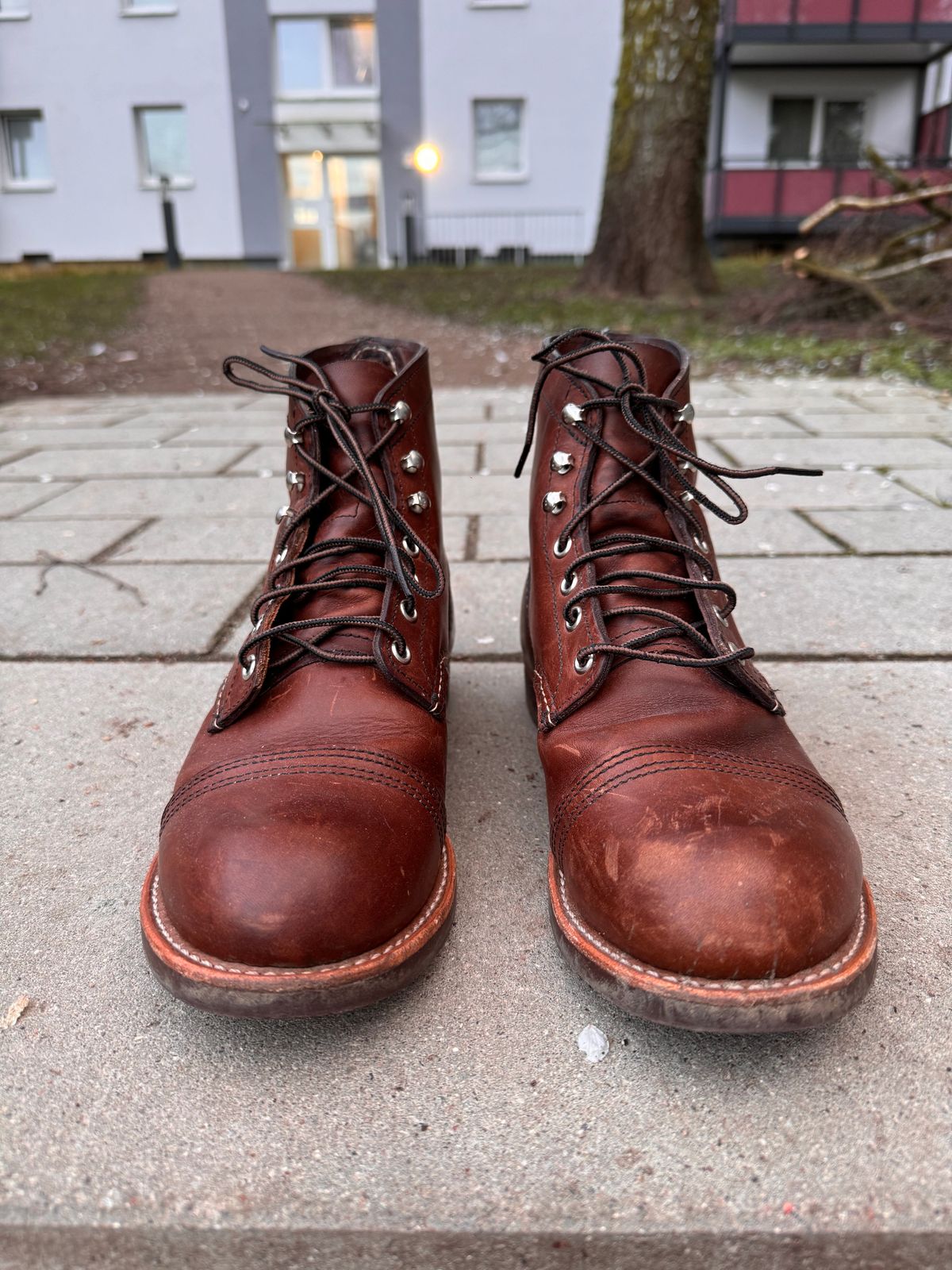 Photo by sunuchand on April 4, 2024 of the Red Wing Iron Ranger in S.B. Foot Amber Harness.