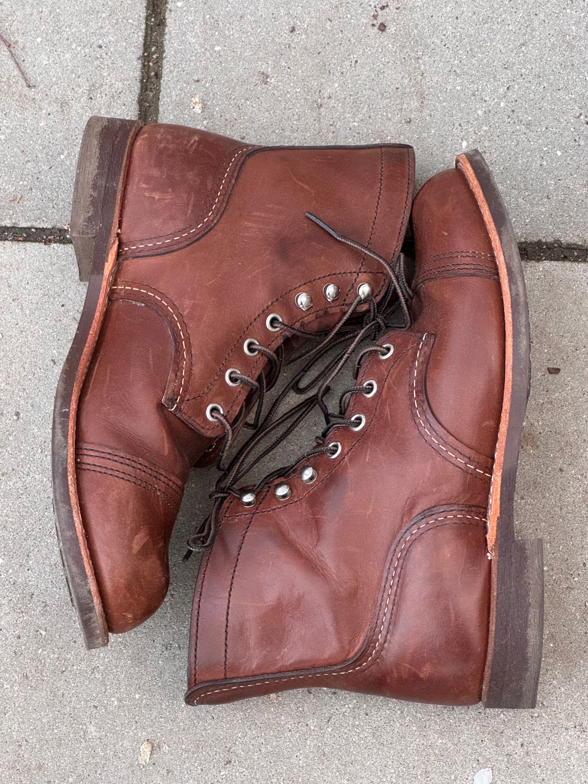 Photo by sunuchand on April 4, 2024 of the Red Wing Iron Ranger in S.B. Foot Amber Harness.
