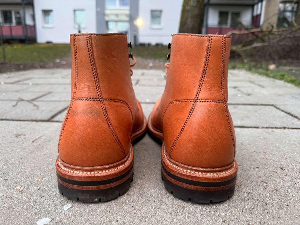 Photo by sunuchand on April 4, 2024 of the Grant Stone Brass Boot in Horween Tan Essex.