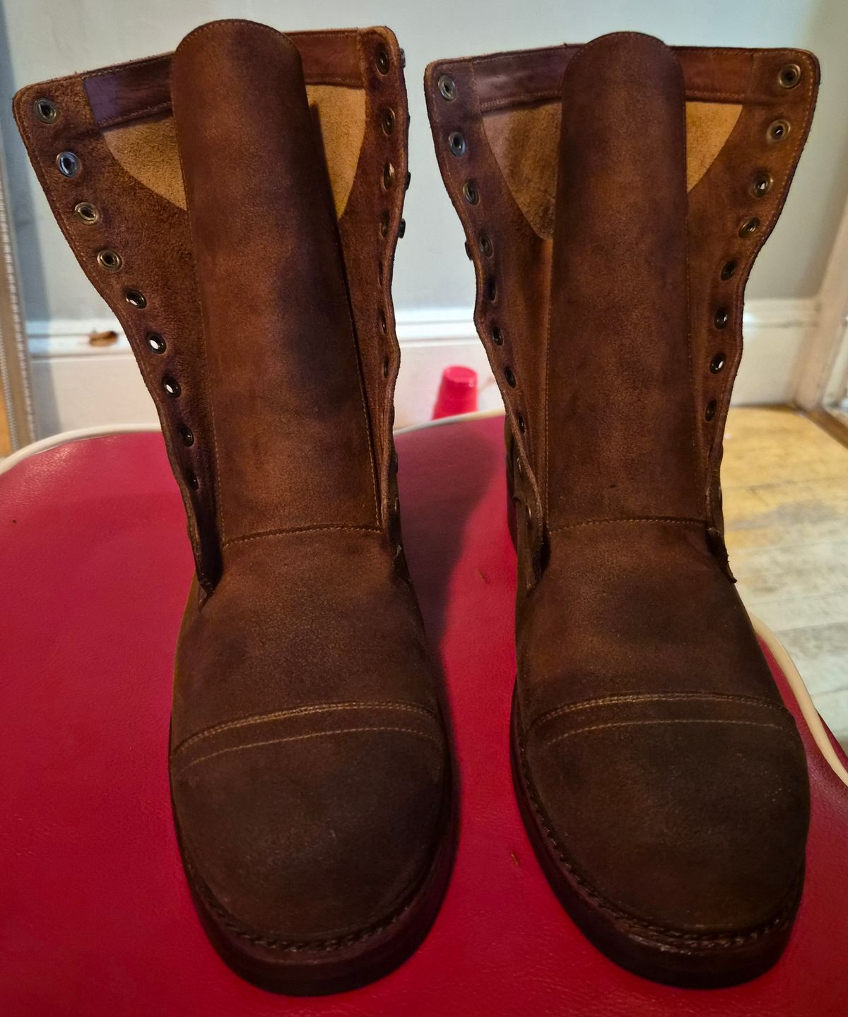 Photo by dkusen98 on November 12, 2025 of the Junkard SC2078 in Indonesian Red Brown Pull Up & Reverse Indonesian Red Brown Pull-Up.