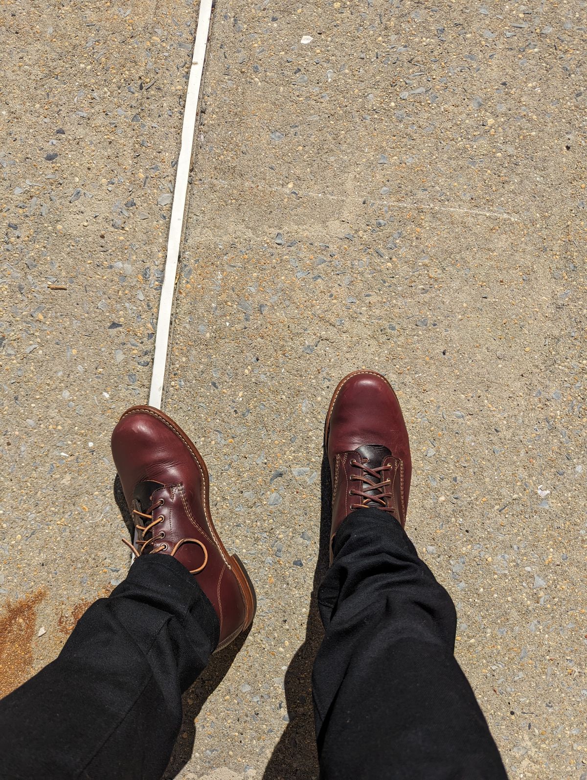 Photo by OnMyFeet on October 4, 2023 of the Wolverine 1000 Mile Plain-Toe Boot in Horween Color 8 Chromexcel.