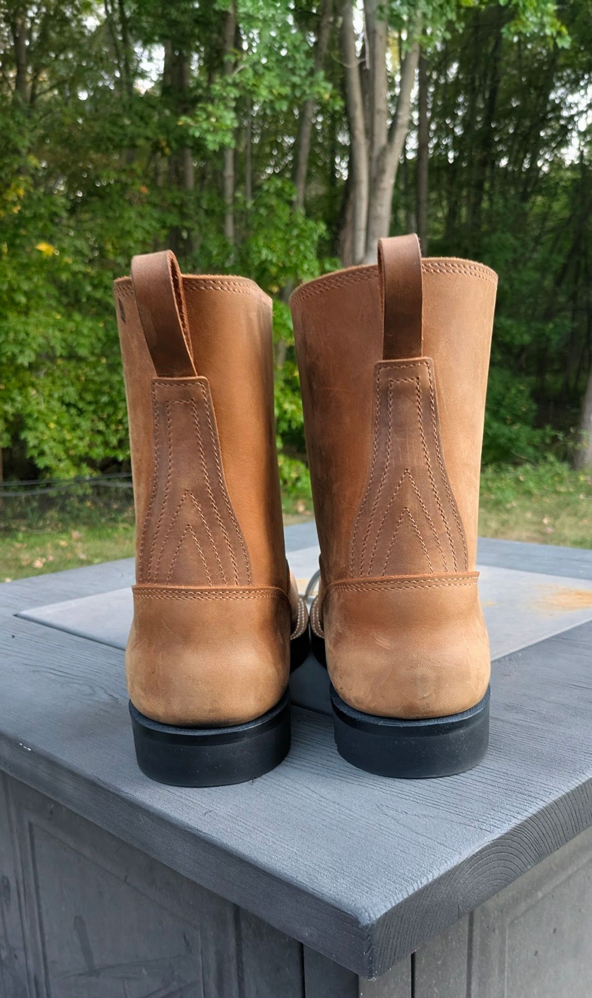 Photo by OnMyFeet on October 1, 2025 of the Nicks Wellington in Seidel WeatherShield Brown.